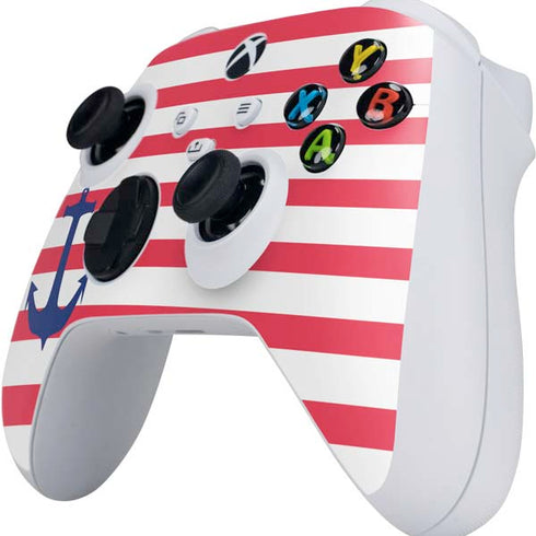 Nautical Stripes Xbox Series S Controller Skin