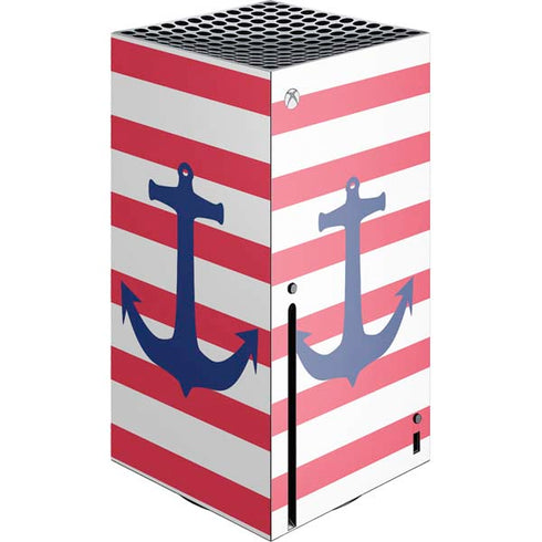 Nautical Stripes Xbox Series X Console Skin