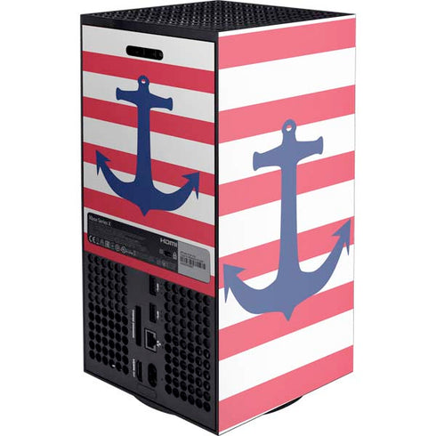 Nautical Stripes Xbox Series X Console Skin