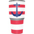 Nautical Stripes Yeti 30oz Rambler Tumbler Skin