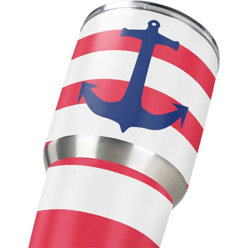 Nautical Stripes Yeti 30oz Rambler Tumbler Skin
