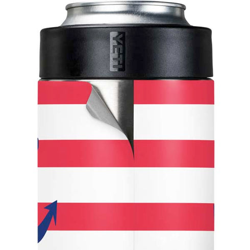 Nautical Stripes Yeti Colster Can Insulator Skin