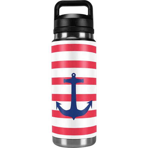 Nautical Stripes YETI Rambler 26oz Bottle Skin