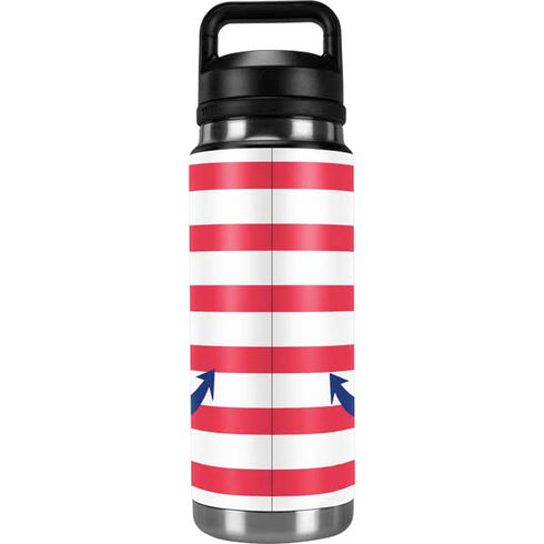 Nautical Stripes YETI Rambler 26oz Bottle Skin