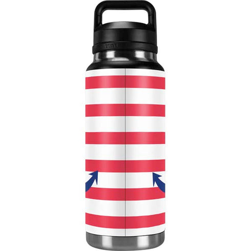 Nautical Stripes YETI Rambler 36oz Bottle Skin
