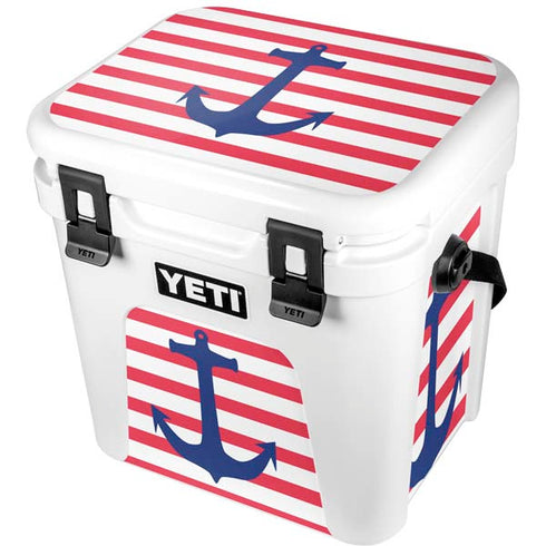 Nautical Stripes YETI Roadie 24 Hard Cooler Skin