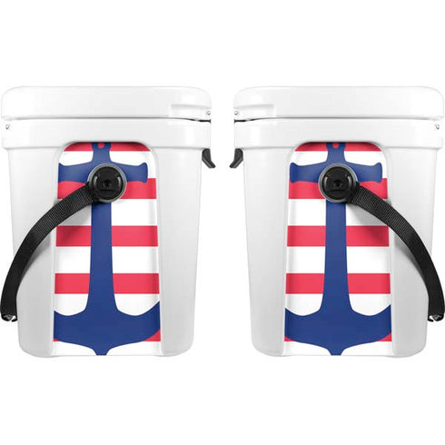Nautical Stripes YETI Roadie 24 Hard Cooler Skin