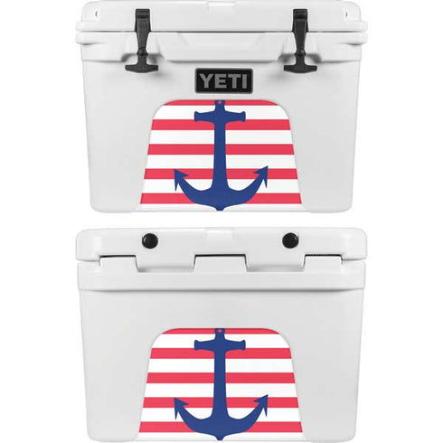 Nautical Stripes YETI Tundra 35 Hard Cooler Skin