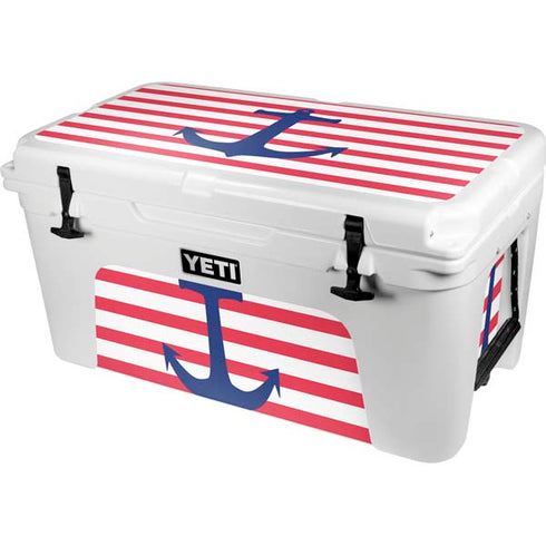 Nautical Stripes YETI Tundra 65 Hard Cooler Skin