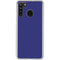 Navy Blue Solid Galaxy A21 Clear Case