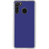 Navy Blue Solid Galaxy A21 Clear Case