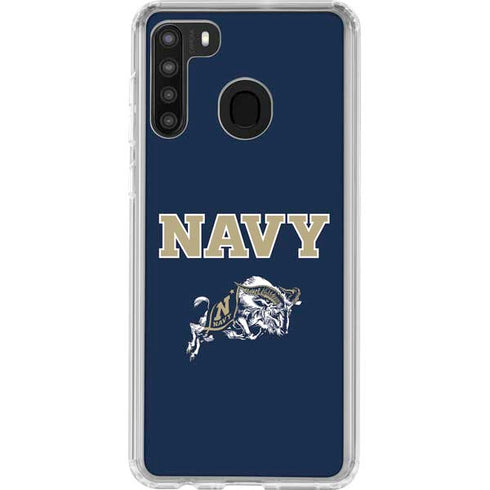 United States Naval Academy Navy Logo Galaxy A21 Clear Case