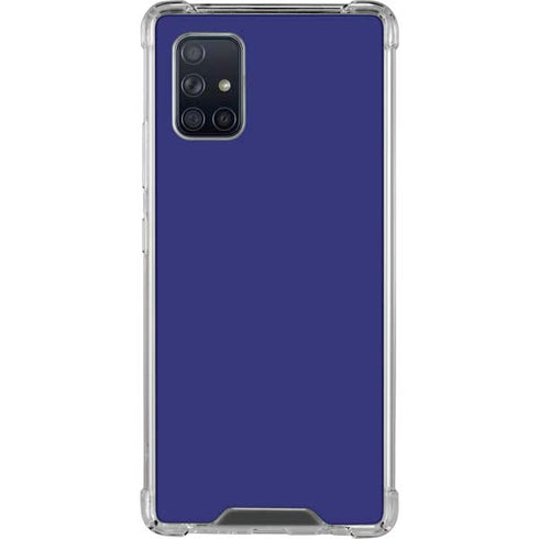 Navy Blue Solid Galaxy A71 5G Clear Case
