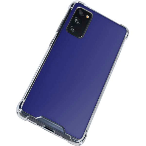 Navy Blue Solid Galaxy S20 FE Clear Case