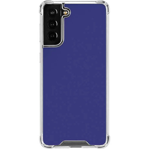 Navy Blue Solid Galaxy S21 FE Clear Case