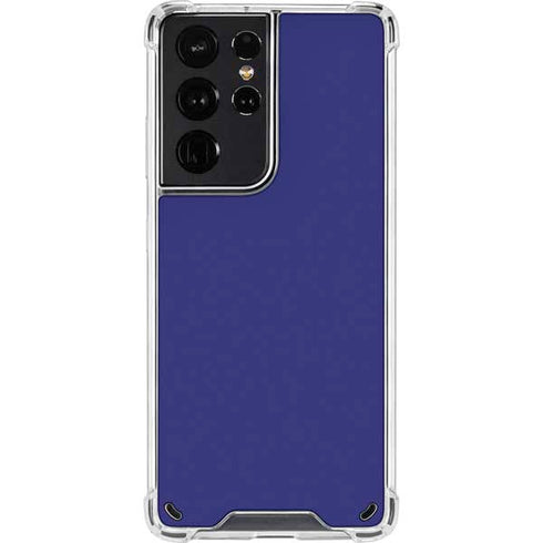 Navy Blue Solid Galaxy S21 Ultra 5G Clear Case