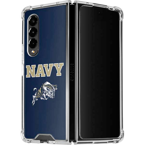 United States Naval Academy Navy Logo Galaxy Z Fold4 5G Clear Case