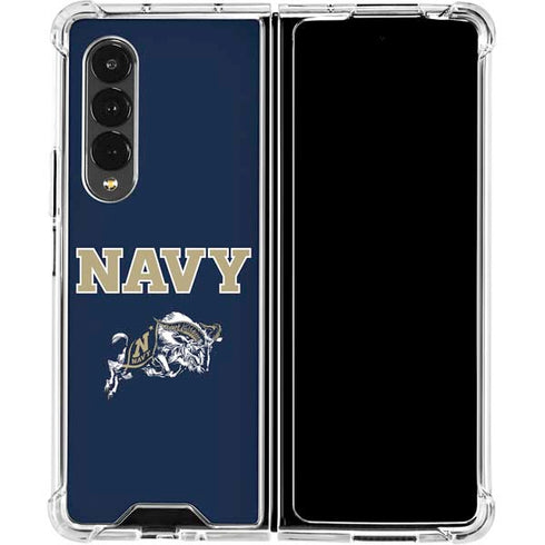 United States Naval Academy Navy Logo Galaxy Z Fold4 5G Clear Case