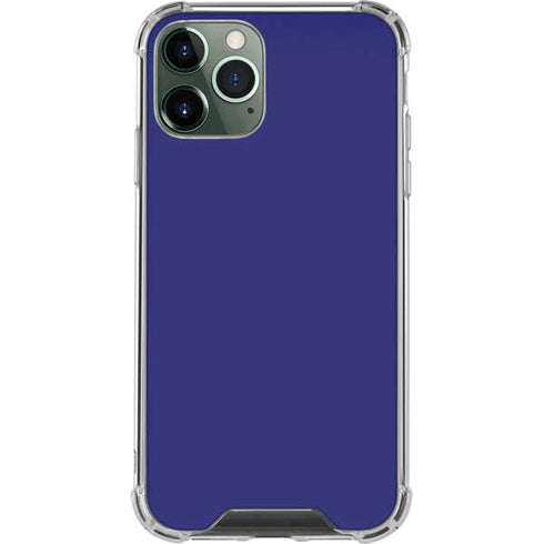 Navy Blue Solid iPhone 12 Pro Clear Case