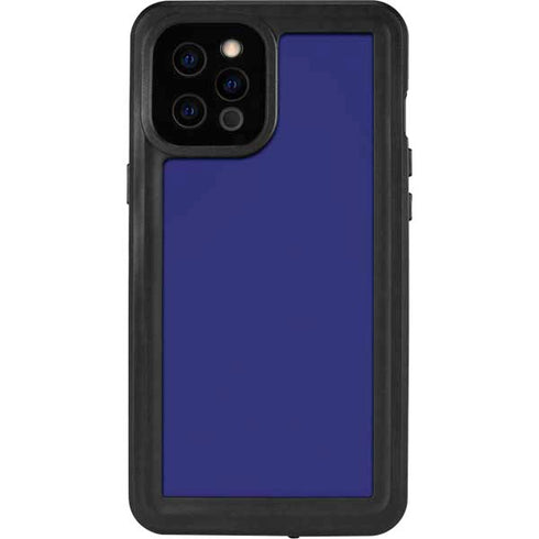 Navy Blue Solid iPhone 12 Pro Max Waterproof Case