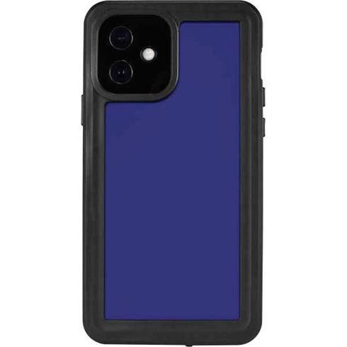 Navy Blue Solid iPhone 12 Waterproof Case