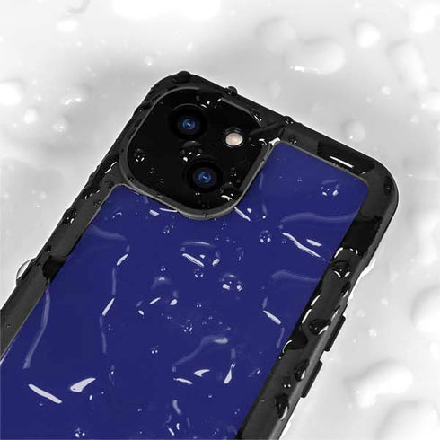 Navy Blue Solid iPhone 13 Mini Waterproof Case