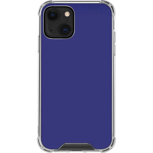 Navy Blue Solid iPhone 14 Clear Case