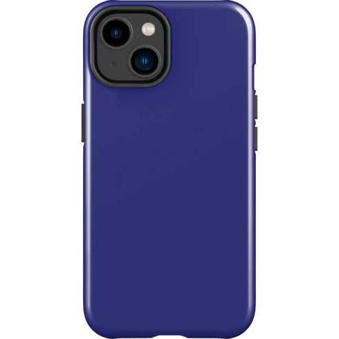 Navy Blue Solid iPhone 14 Plus Impact Case