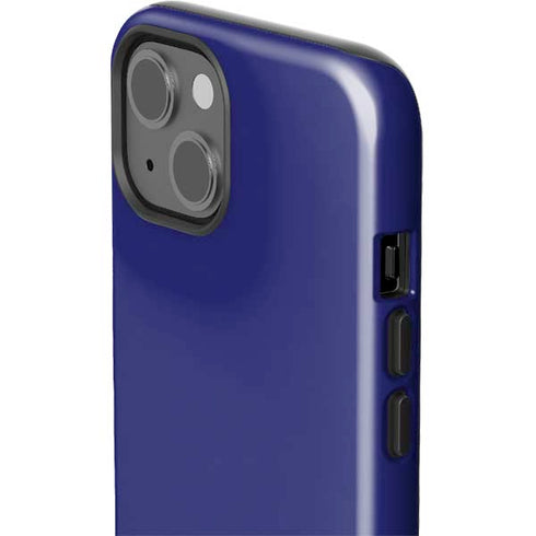 Navy Blue Solid iPhone 14 Plus Impact Case