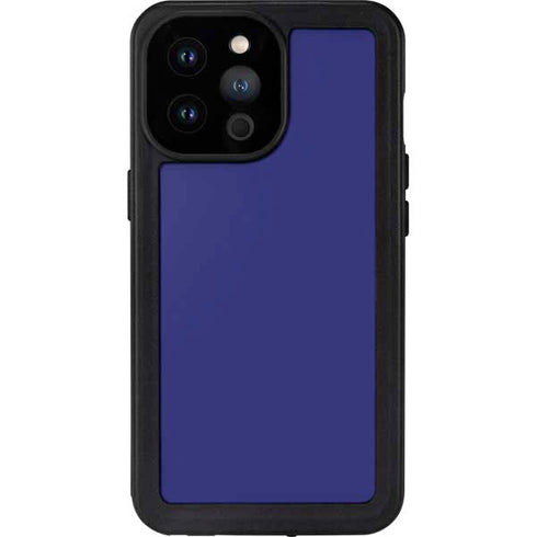 Navy Blue Solid iPhone 14 Pro Max Waterproof Case