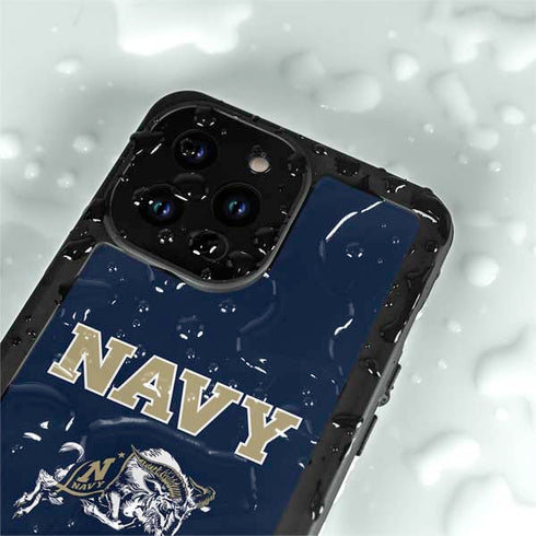 United States Naval Academy Navy Logo iPhone 14 Pro Max Waterproof Case