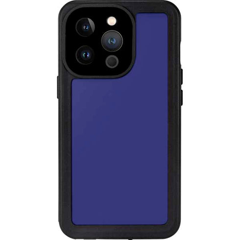 Navy Blue Solid iPhone 14 Pro Waterproof Case