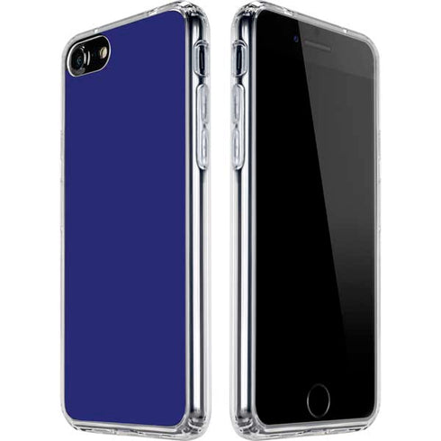 Navy Blue Solid iPhone SE (2nd & 3rd Gen) Clear Case