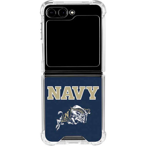 United States Naval Academy Navy Logo Galaxy Z Flip5 5G Clear Case