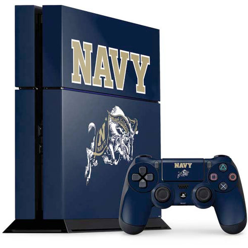 United States Naval Academy Navy Logo PS4 Console and Controller Bundle Skin