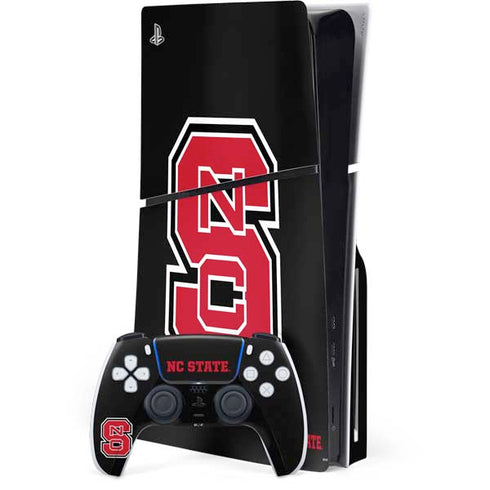 North Carolina State University Logo PS5 Slim Disk Bundle Skin