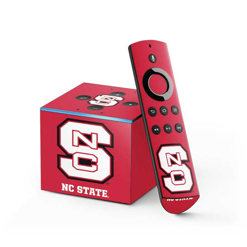 North Carolina State University Logo Red Fire TV Cube Skin