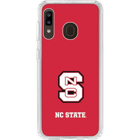 North Carolina State University Logo Red Galaxy A20 Clear Case