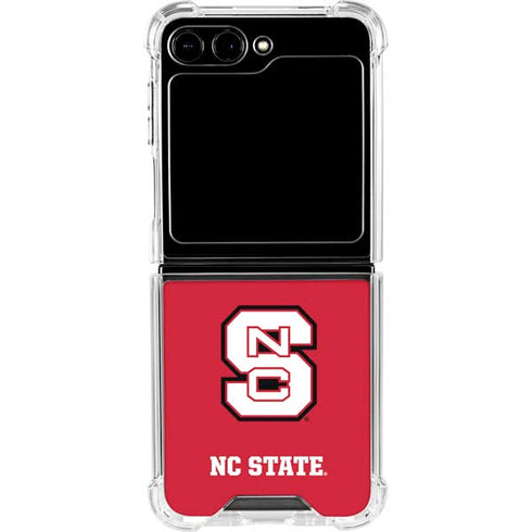 North Carolina State University Logo Red Galaxy Z Flip5 5G Clear Case