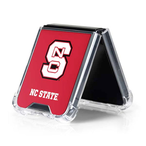 North Carolina State University Logo Red Galaxy Z Flip5 5G Clear Case