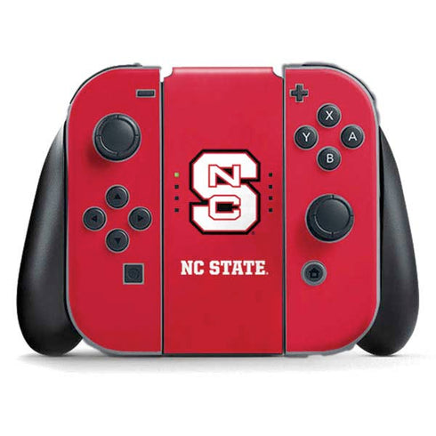 North Carolina State University Logo Red Nintendo Switch (2017-2021) Joy-Con Controller Skin