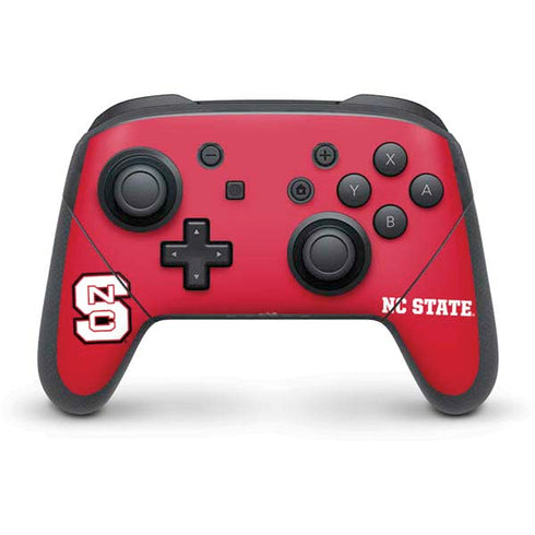 North Carolina State University Logo Red Nintendo Switch Pro Controller Skin