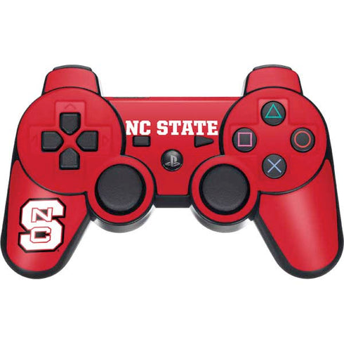 North Carolina State University Logo Red PS3 Dual Shock wireless controller Skin