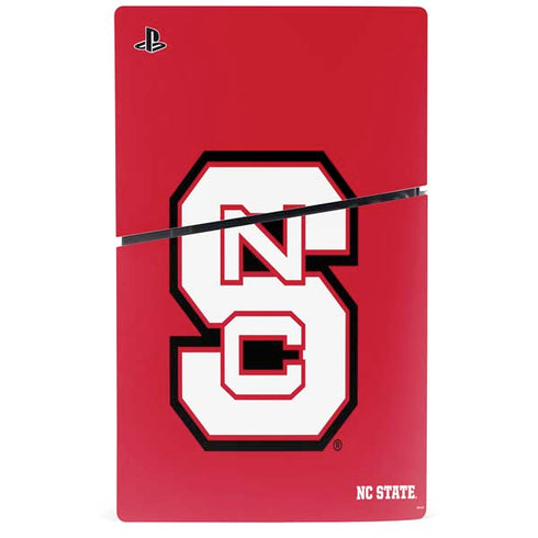 North Carolina State University Logo Red PS5 Slim Digital Edition Bundle Skin