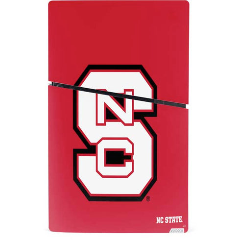 North Carolina State University Logo Red PS5 Slim Digital Edition Bundle Skin