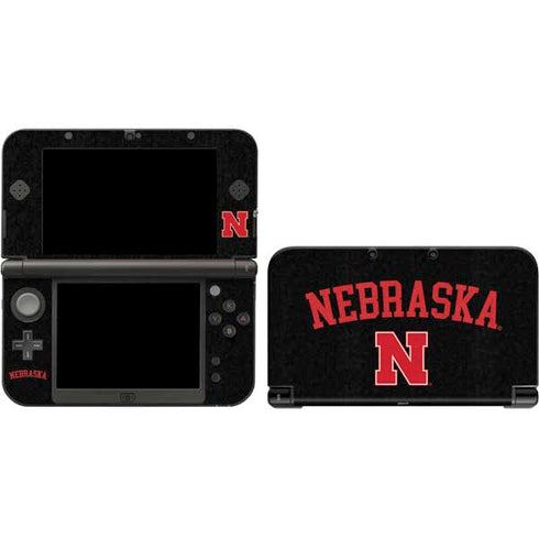 University of Nebraska Collegiate Text Black 3DS XL 2015 Skin
