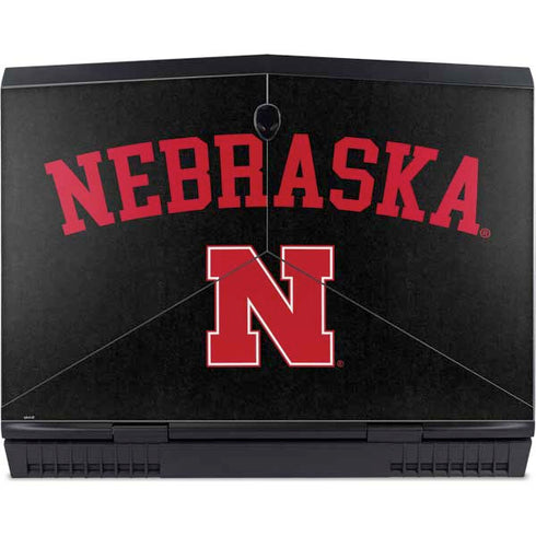University of Nebraska Collegiate Text Black Dell Alienware Skin