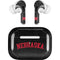University of Nebraska Collegiate Text Black Apple AirPods Pro Skin