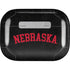 University of Nebraska Collegiate Text Black Apple AirPods Pro Skin