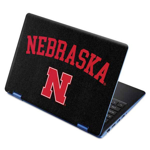 University of Nebraska Collegiate Text Black Aspire R11 11.6in Skin
